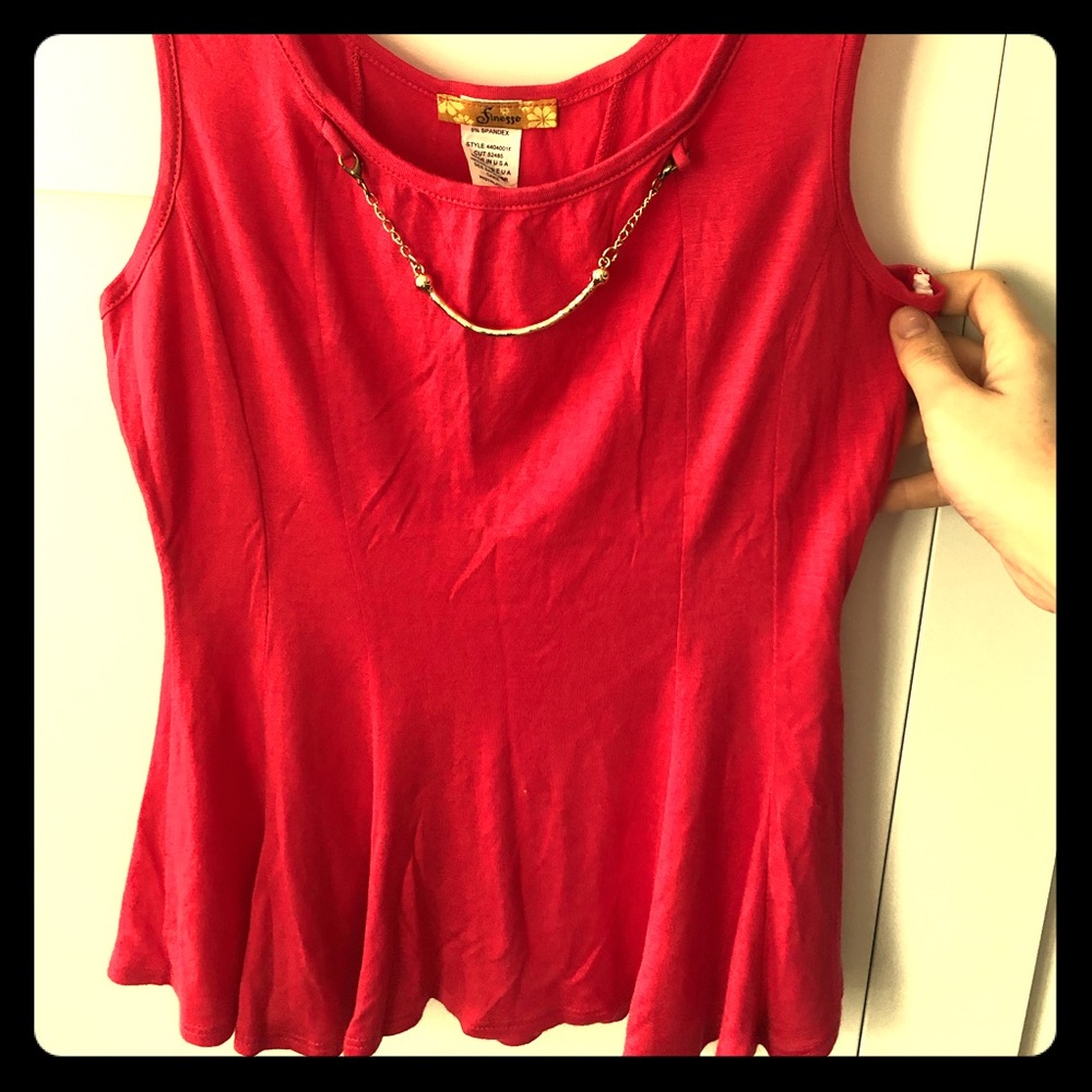 Hot Pink Peplum Top